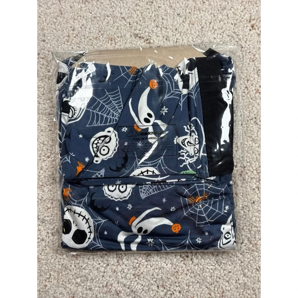 Little Sleepies Pajamas Kids 3T Blue Nightmare Before Christmas Disney Goth